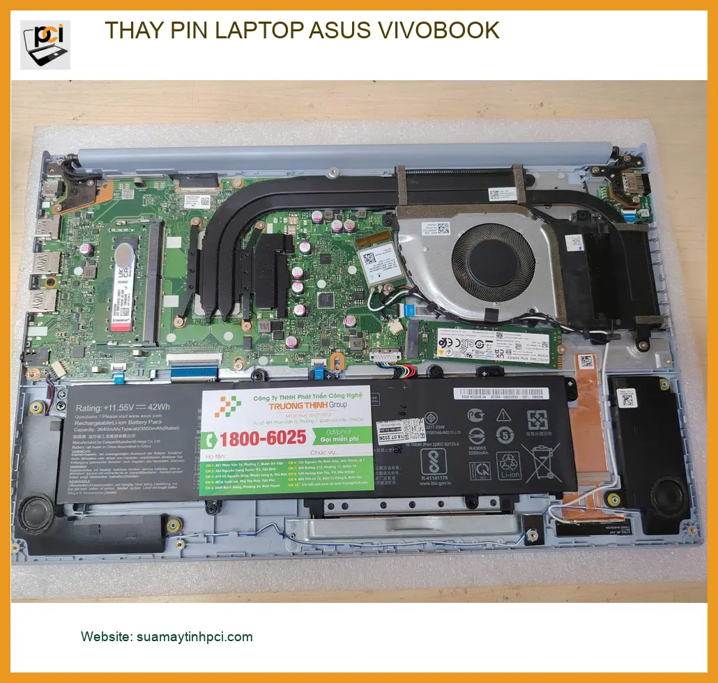 Anh Đình thiết kế tìm trung tâm thay pin laptop Asus Vivobook quận Gò Vấp lấy ngay ảnh thực tế 1