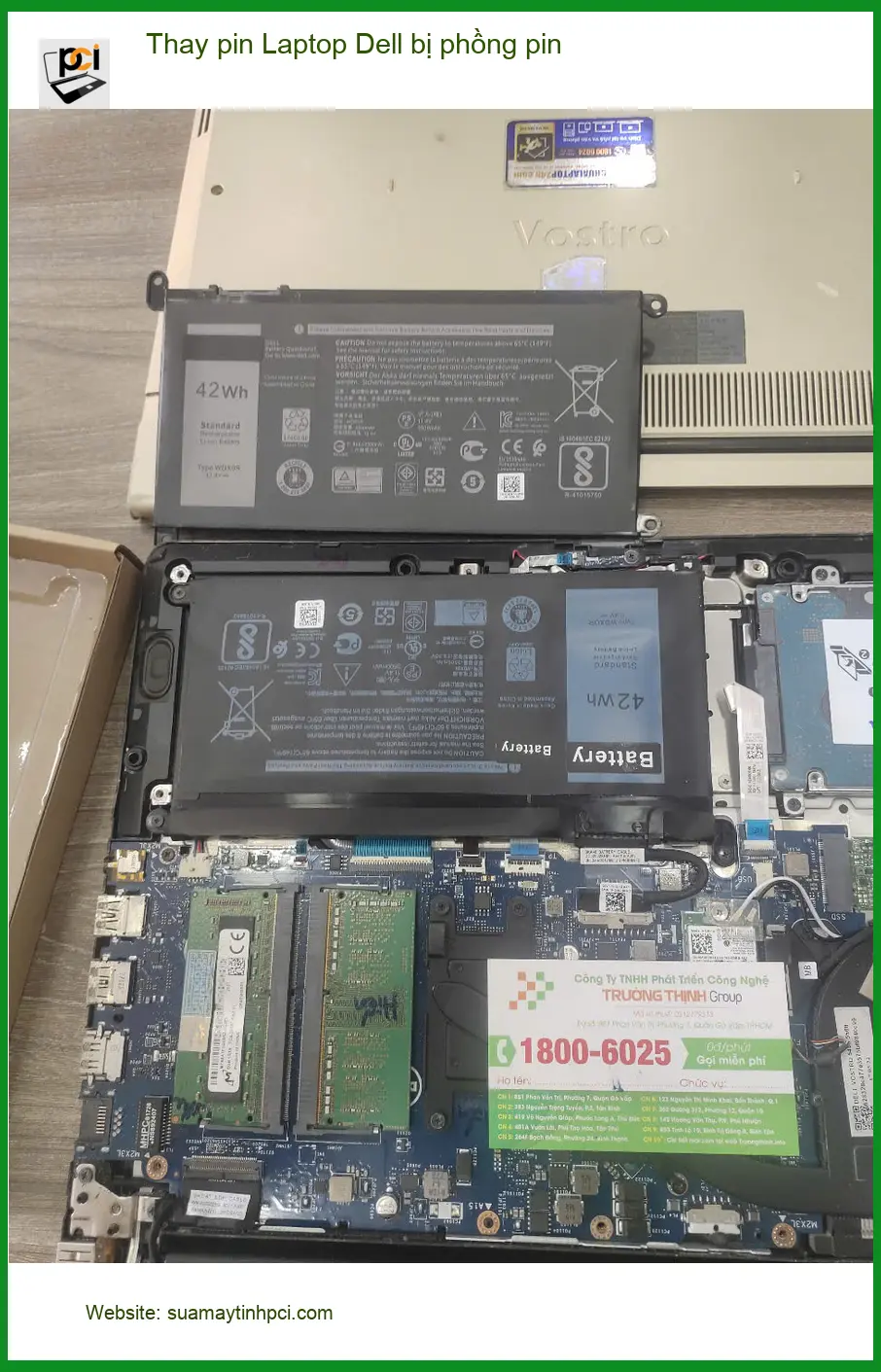 Dịch vụ Thay pin Laptop Dell bị phồng pin Quận 7 – Anh Khánh lo lắng về tuổi thọ pin