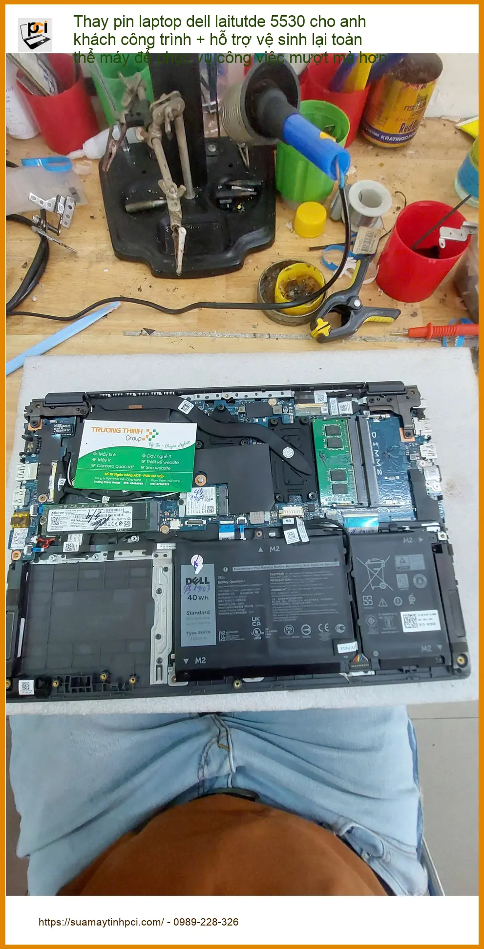 Bác Trọng thay pin, vệ sinh laptop Dell laitutde 5530 Quận Phú Nhuận ảnh thực tế 1