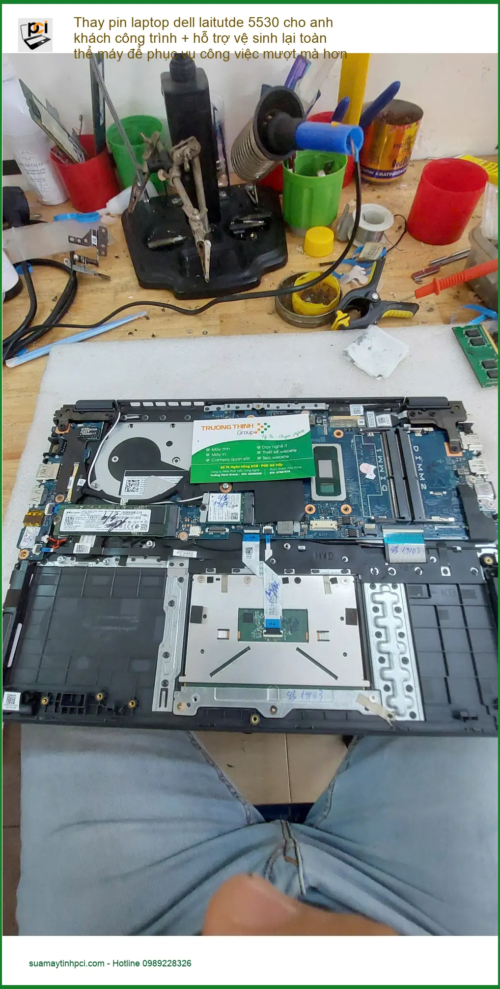 Bác Trọng thay pin, vệ sinh laptop Dell laitutde 5530 Quận Phú Nhuận ảnh thực tế 2