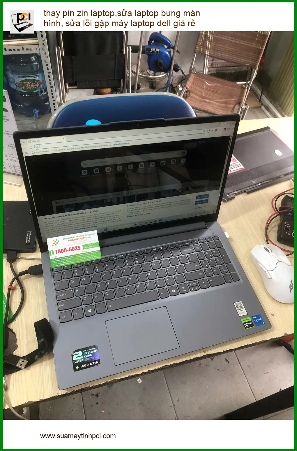 Anh Khánh kỹ sư sửa lỗi gập màn hình laptop Dell Quận Bình Thạnh giá rẻ ảnh thực tế 2