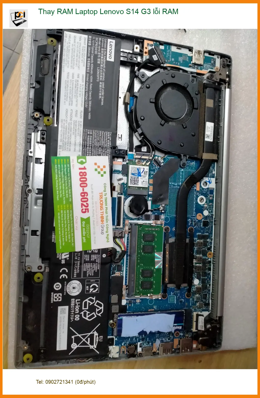 Anh Kiệt tìm trung tâm thay ram Laptop Lenovo S14 G3 lỗi ram Quận 12