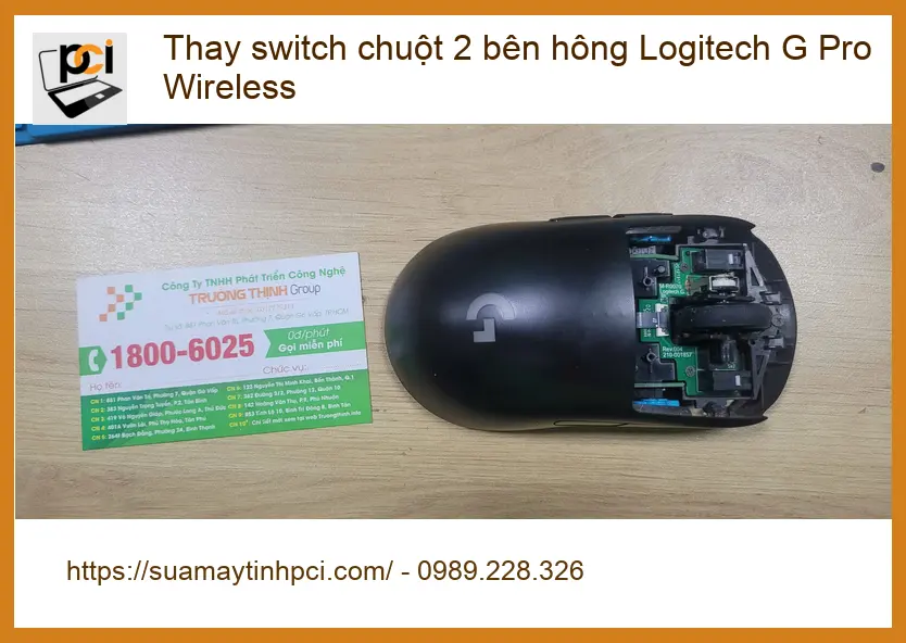 Anh Quang Hùng game thủ thay switch chuột 2 bên hông Logitech G Pro Wireless Quận Bình Tân