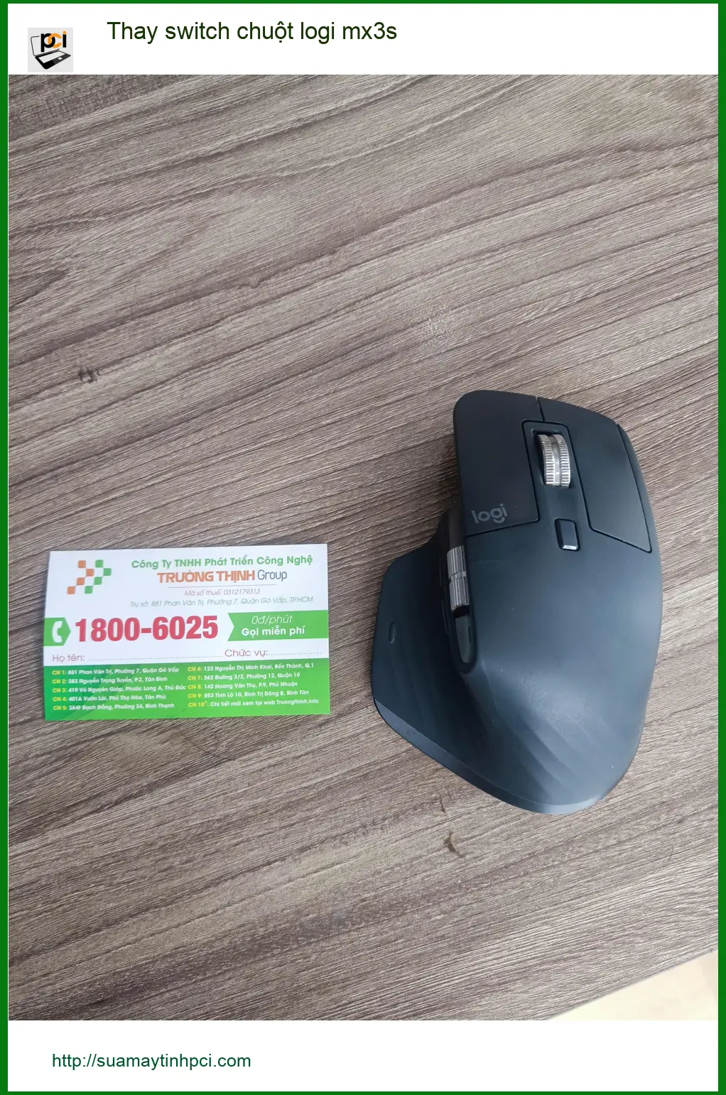 Bạn Thịnh streamer cần Chỗ Thay switch chuột logi mx3s Quận Tân Phú uy tín ảnh thực tế 1