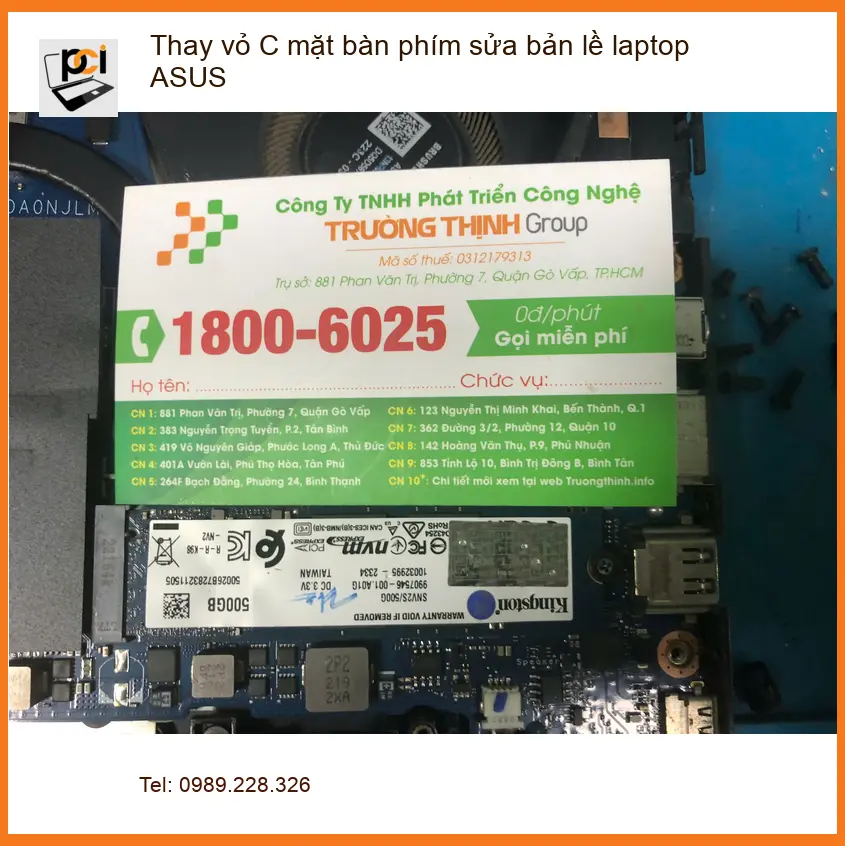 Anh Đức bất ngờ khi sửa bản lề và thay vỏ C laptop ASUS tại Quận Bình Tân