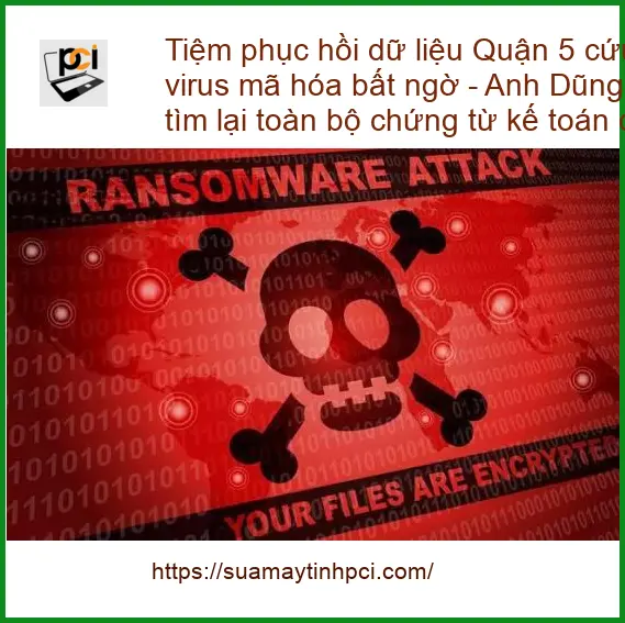 Khôi Phục Dữ Liệu Tiệm Quận 5 cứu file virus mã hóa – Dịch vụ tận nơi lấy liền
