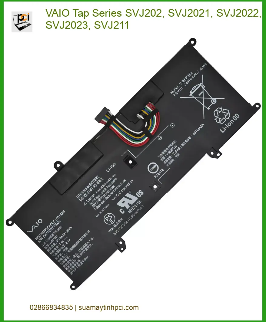 Pin Laptop VAIO Tap SVJ202 Series - Thay Chính Hãng, Lấy Liền Tại TPHCM