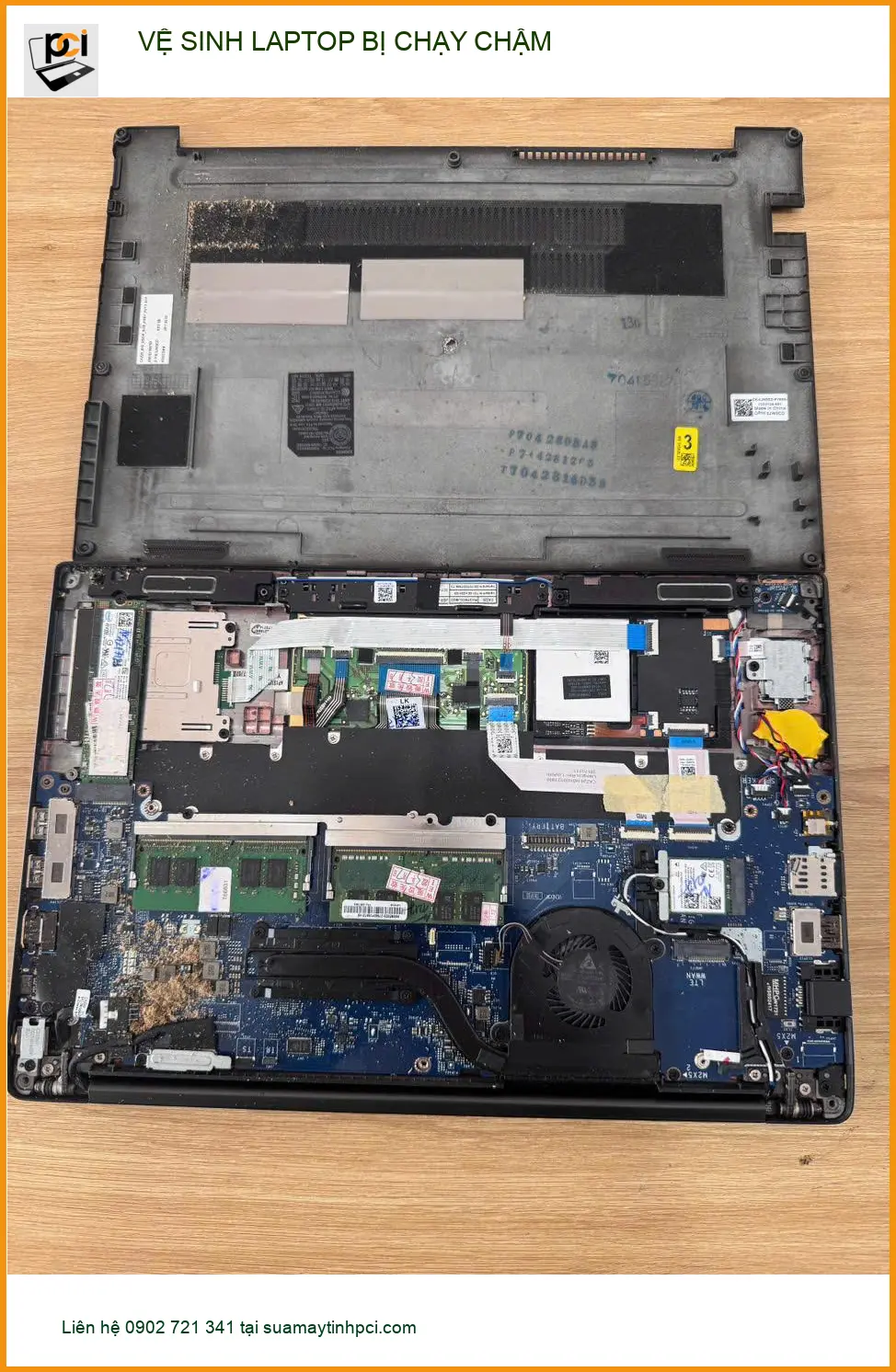 Chị Mai kinh doanh online tìm nơi vệ sinh laptop bị chạy chậm Quận Tân Bình