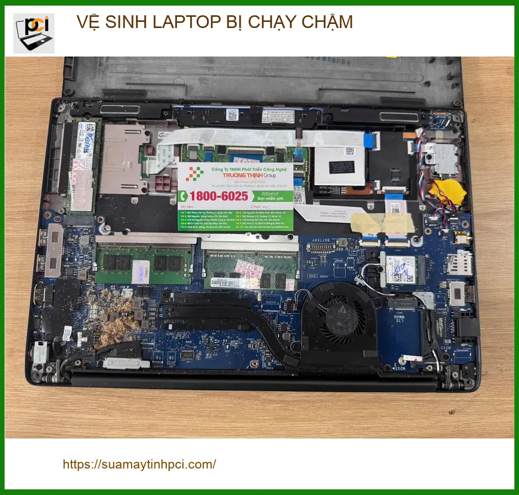 Chị Mai kinh doanh online tìm nơi vệ sinh laptop bị chạy chậm Quận Tân Bình ảnh thực tế 1