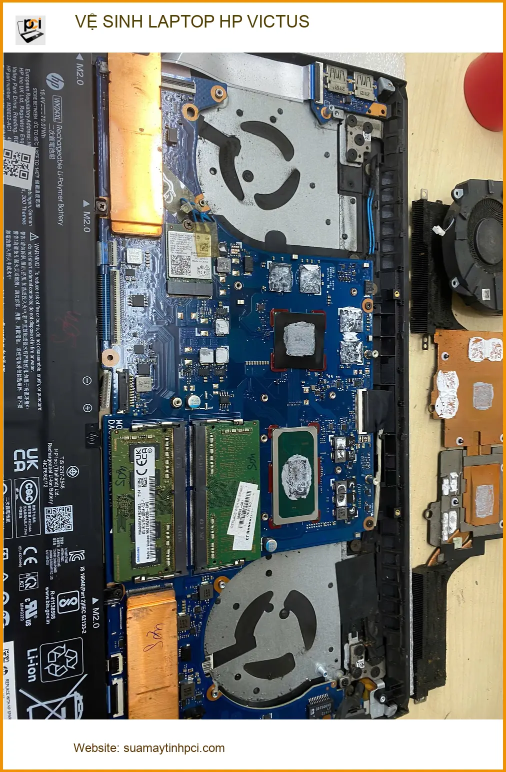 Chị Phương chia sẻ trải nghiệm vệ sinh laptop HP Victus ở Quận Gò Vấp ảnh thực tế 1