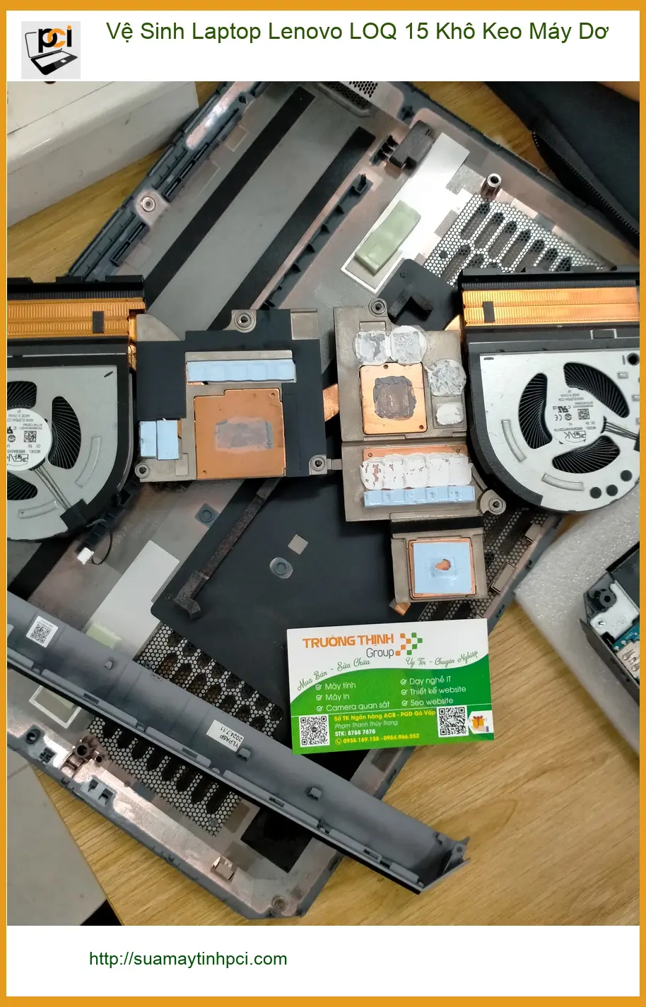Anh Sơn chủ cửa hàng bánh, vệ sinh Laptop Lenovo LOQ 15 khô keo Quận 12