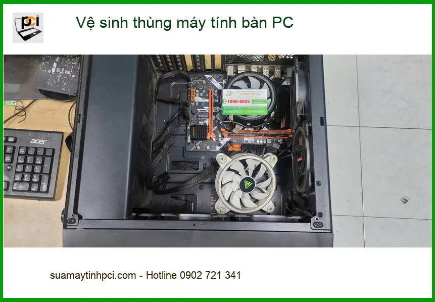 Chị Thanh kế toán cẩn thận tìm Dịch vụ vệ sinh thùng máy tính bàn PC Quận Bình Tân