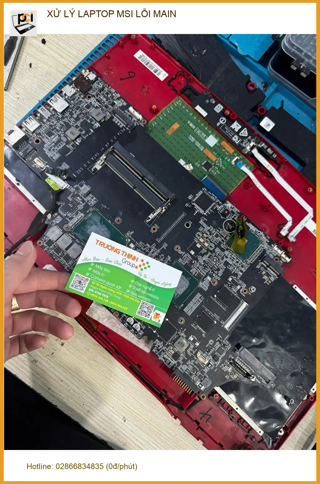 Chú Phước chủ tiệm cà phê xử lý Laptop MSI lỗi main Quận 10 nhanh chóng ảnh thực tế 1