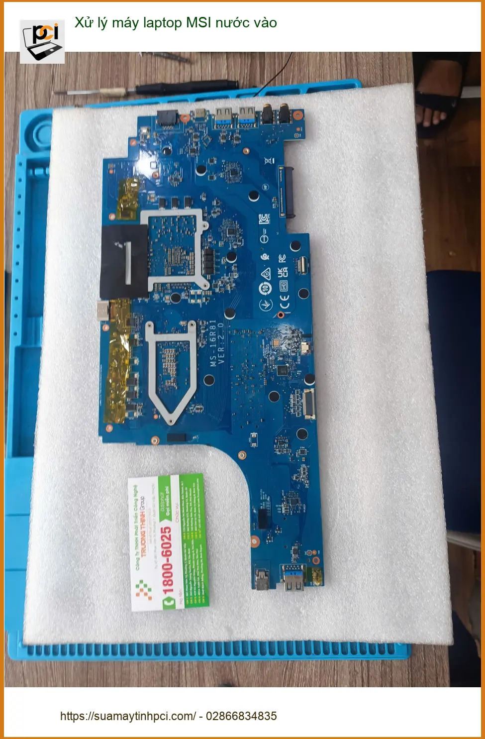 Chú Phúc và Trung tâm Xử lý máy laptop MSI nước vào Quận Tân Phú