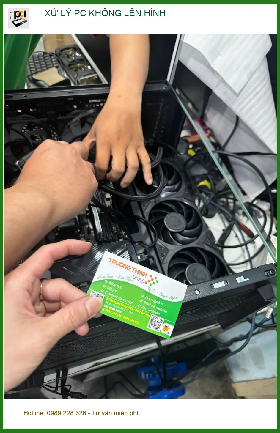 Chú Phát kỹ sư xây dựng chia sẻ trung tâm xử lý PC không lên hình Quận 10 uy tín ảnh thực tế 1