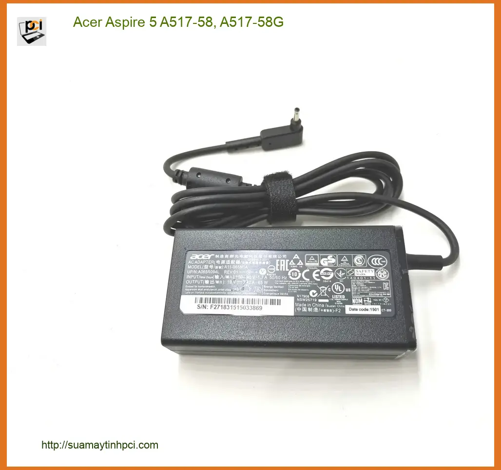 Sạc Laptop ACER Aspire 5 A517-58 - Có Sẵn Tại TPHCM