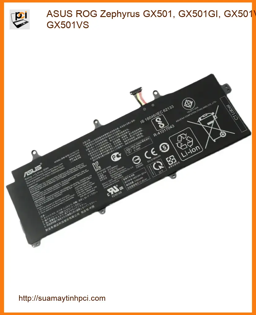 Pin Laptop ASUS ROG Zephyrus GX501 - Thay Nhanh Giá Tốt TPHCM
