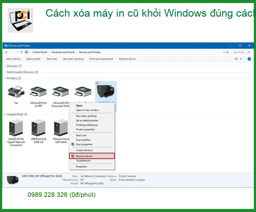 Thủ thuật Máy in Cách xóa máy cũ khỏi Windows – Hướng dẫn tự xử lý