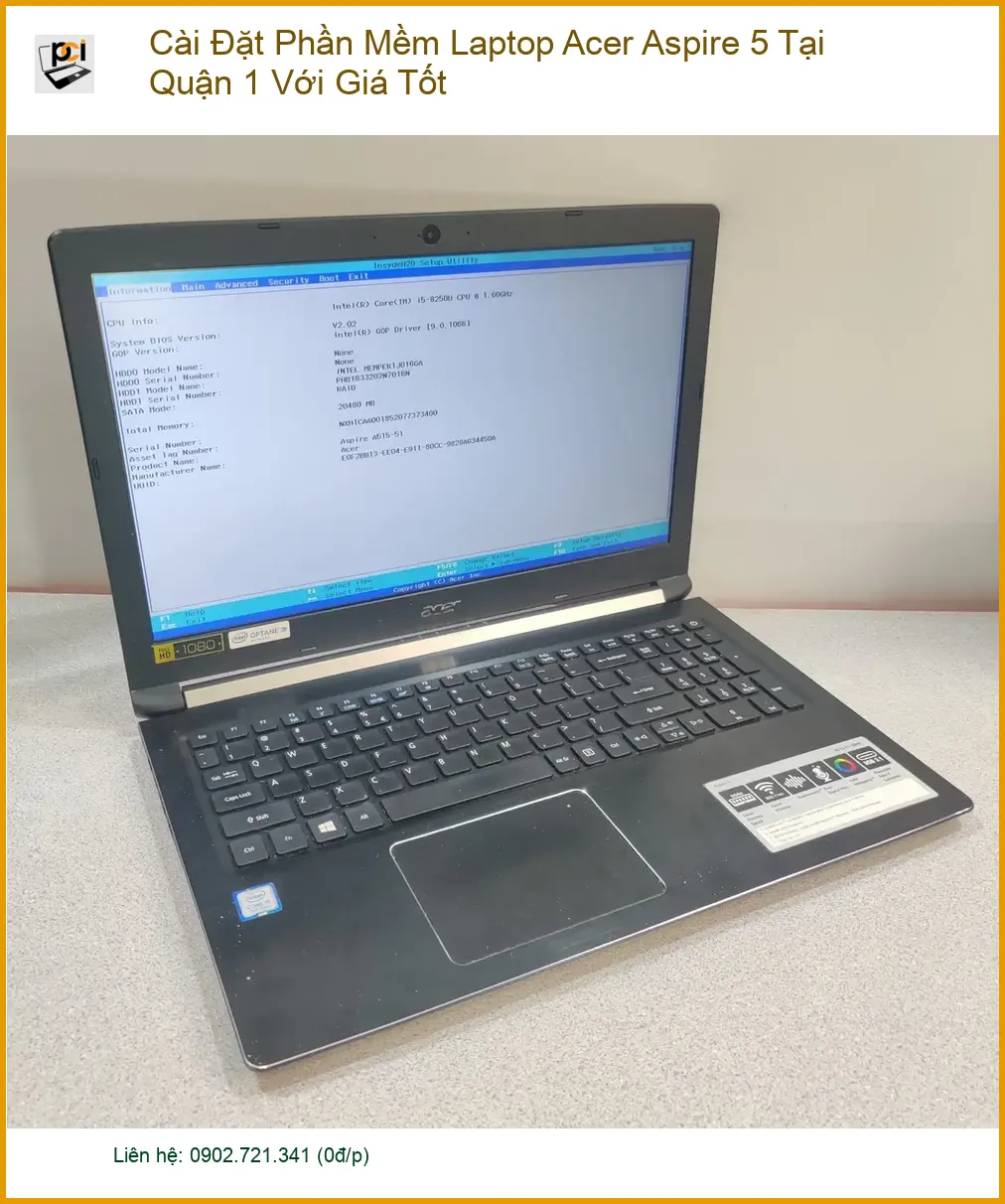 Cài Đặt Phần Mềm Laptop Acer Aspire 5 Quận 1 – Dịch vụ tận nơi giá tốt