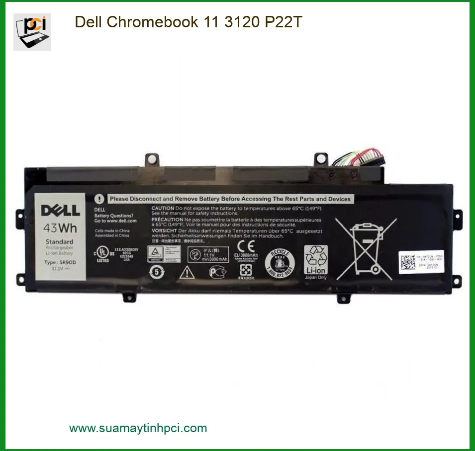 Pin Laptop Dell Chromebook 11 3120 P22T - Thay Nhanh, Giá Rẻ TPHCM