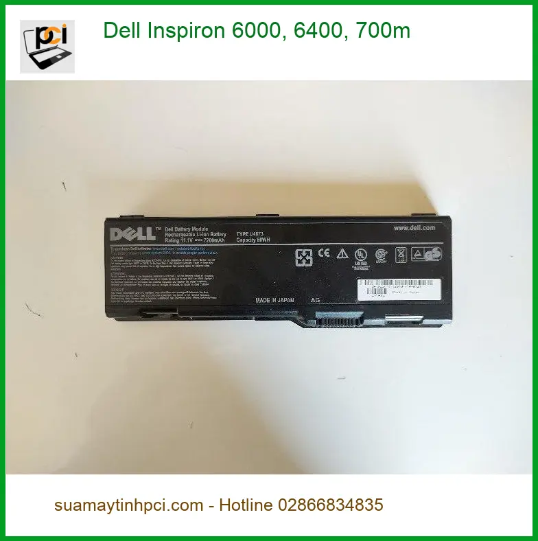 Pin DELL Inspiron 6000 6400 700m - Thay Pin Nhanh Giá Rẻ TPHCM