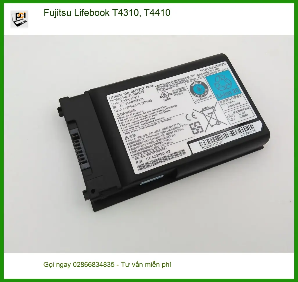 Pin Laptop Fujitsu Lifebook T4310 T4410 - Thay Nhanh Tại Trung Tâm TPHCM