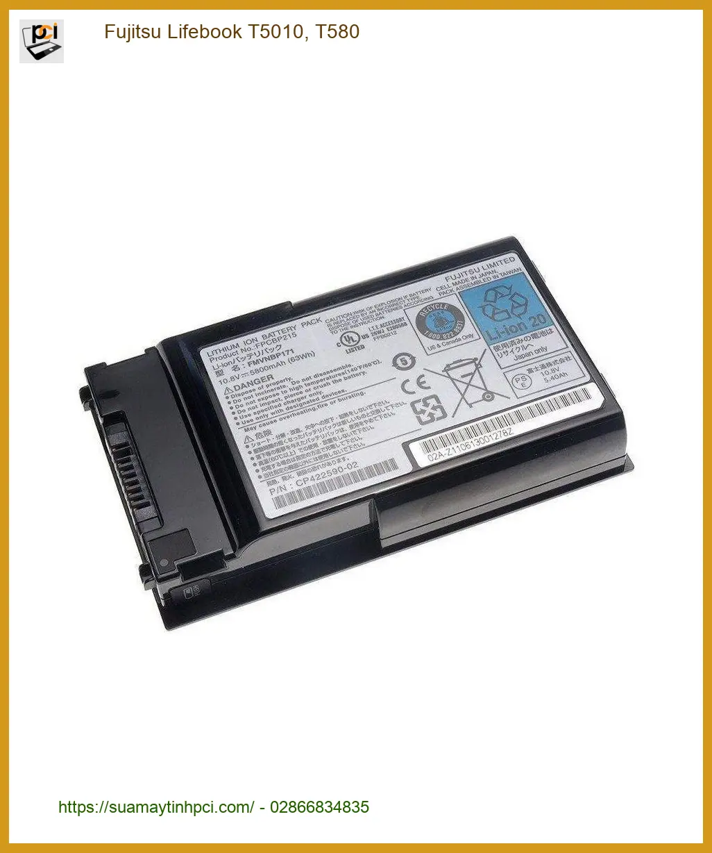 Pin Laptop Fujitsu Lifebook T5010, T580 - Thay Lấy Liền, Giá Tốt TPHCM