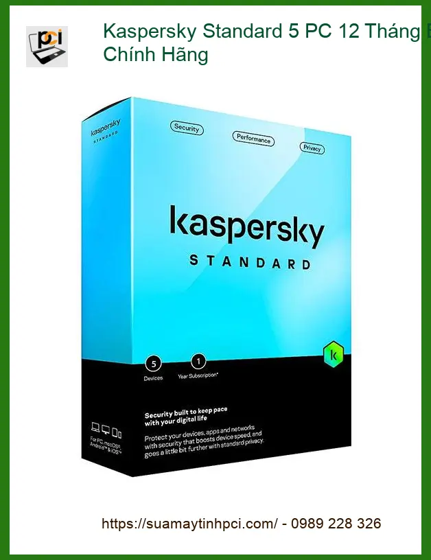 Antivirus Kaspersky Standard 5 PC 12 Tháng - Mua Giá Rẻ TPHCM Giao Nhanh