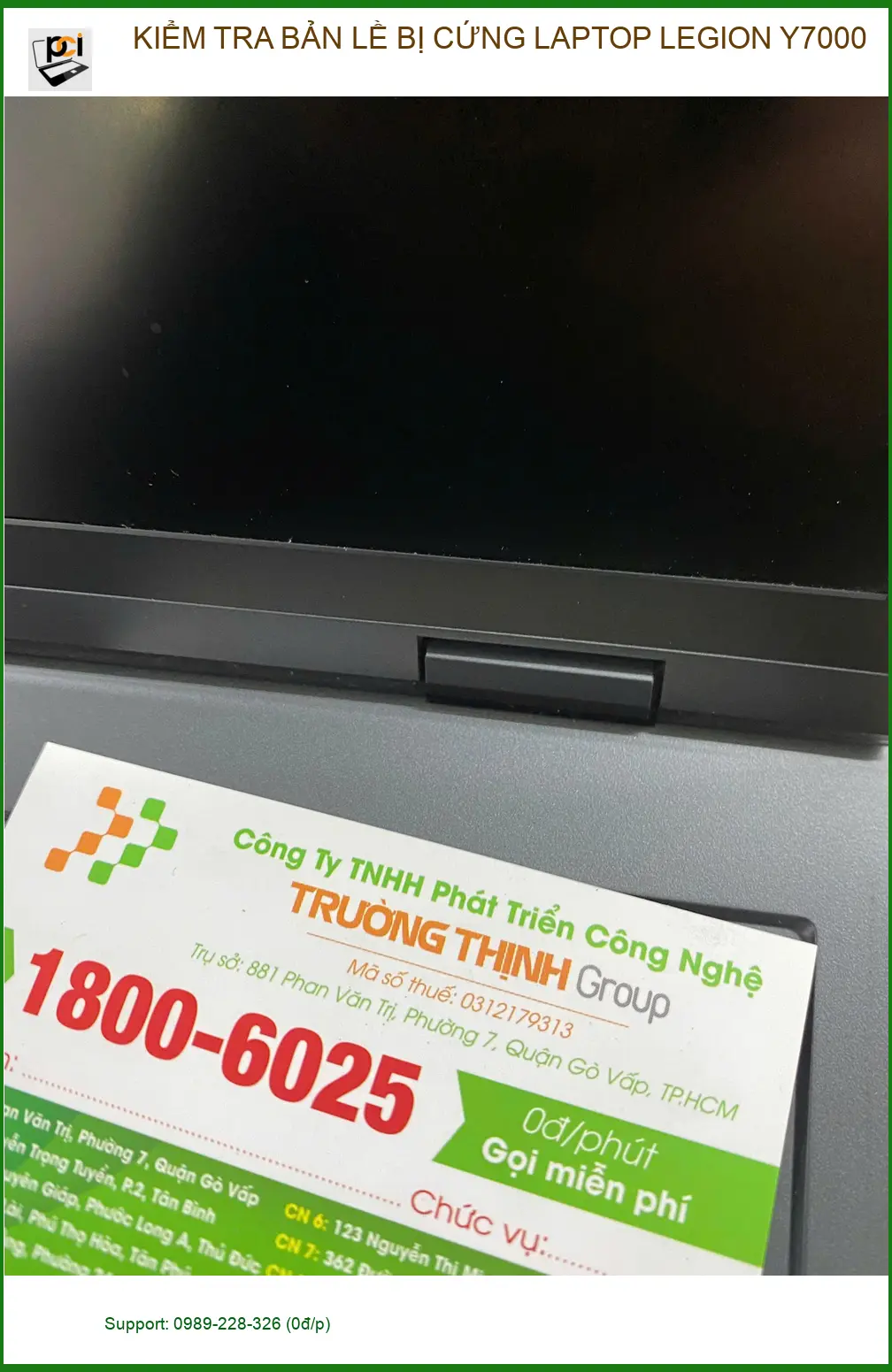 Anh Đạt review ca khắc phục bản lề cứng laptop Legion Y7000 Quận 12 ảnh thực tế 2