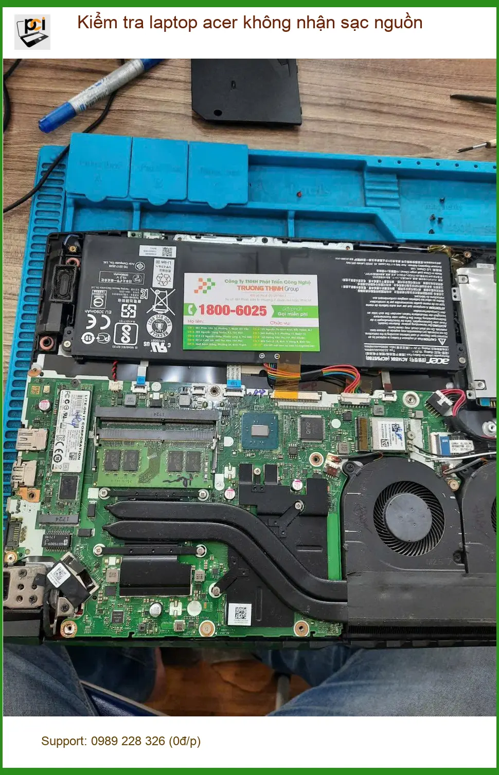 Tiệm sửa laptop Acer không nhận sạc nguồn Quận Tân Phú uy tín của anh Khang ảnh thực tế 2