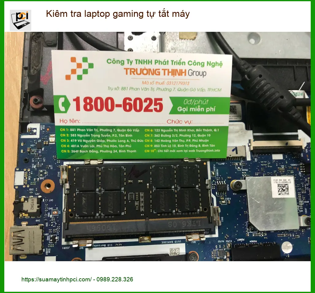 Dịch vụ khắc phục laptop gaming tự tắt máy Quận Bình Tân - Chú Hưng kiểm tra máy ảnh thực tế 2