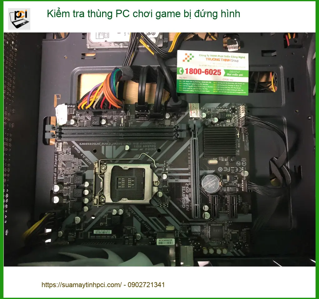 Bạn Minh streamer game tìm chỗ kiểm tra thùng PC chơi game bị đứng hình Quận Bình Tân ảnh thực tế 1