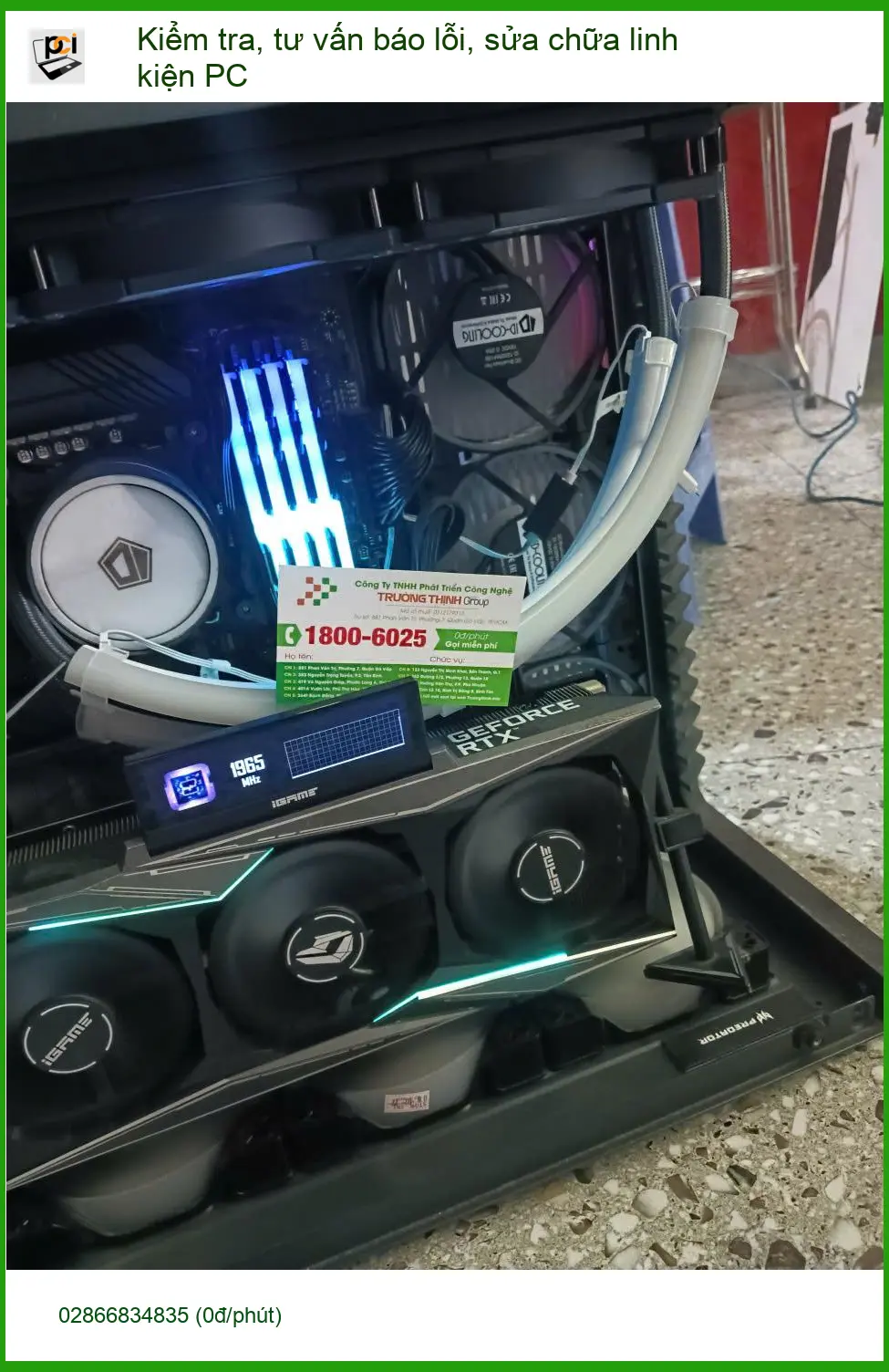 Chị Loan tìm trung tâm kiểm tra, sửa chữa linh kiện PC Quận 7 uy tín ảnh thực tế 2