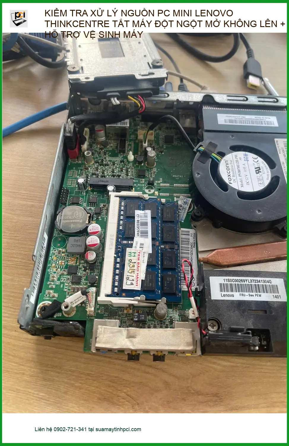 Cô Trâm tìm dịch vụ khắc phục PC mini Lenovo ThinkCentre tắt nguồn Quận Phú Nhuận