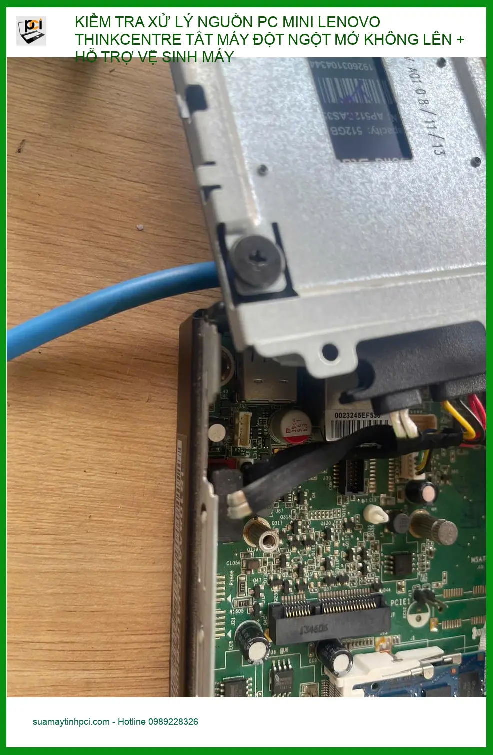 Cô Trâm tìm dịch vụ khắc phục PC mini Lenovo ThinkCentre tắt nguồn Quận Phú Nhuận ảnh thực tế 1