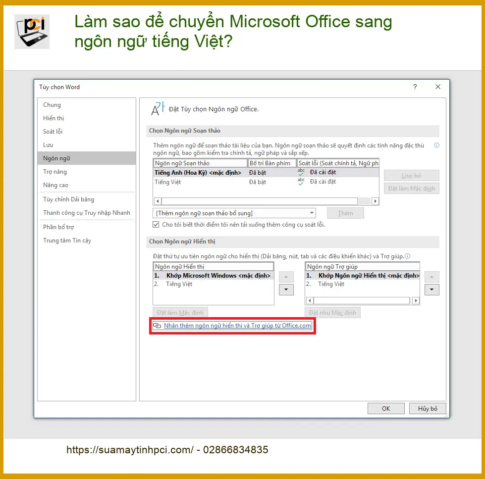 Văn phòng Làm sao chuyển Microsoft Office tiếng Việt? – Tự xử lý