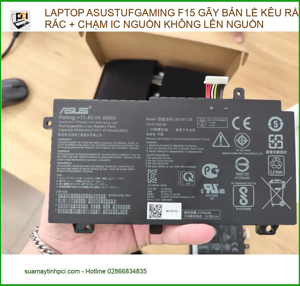 Thợ sửa LAPTOP ASUSTUFGAMING F15 lỗi nặng Quận Phú Nhuận - Chú Cường vội ảnh thực tế 1
