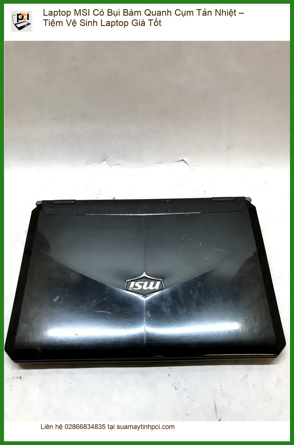 Vệ Sinh MSI Laptop Bụi Bám Cụm Tản Nhiệt – Tiệm Giá Tốt TPHCM