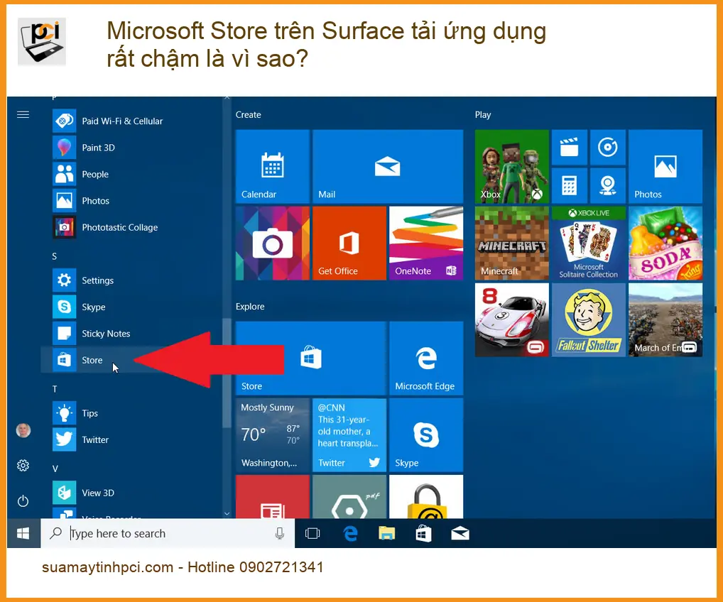 Surface Microsoft Store tải ứng dụng chậm – Cách tự xử lý tại nhà