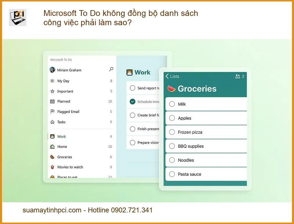 Văn phòng Microsoft To Do không đồng bộ danh sách – Cách tự xử lý tại nhà