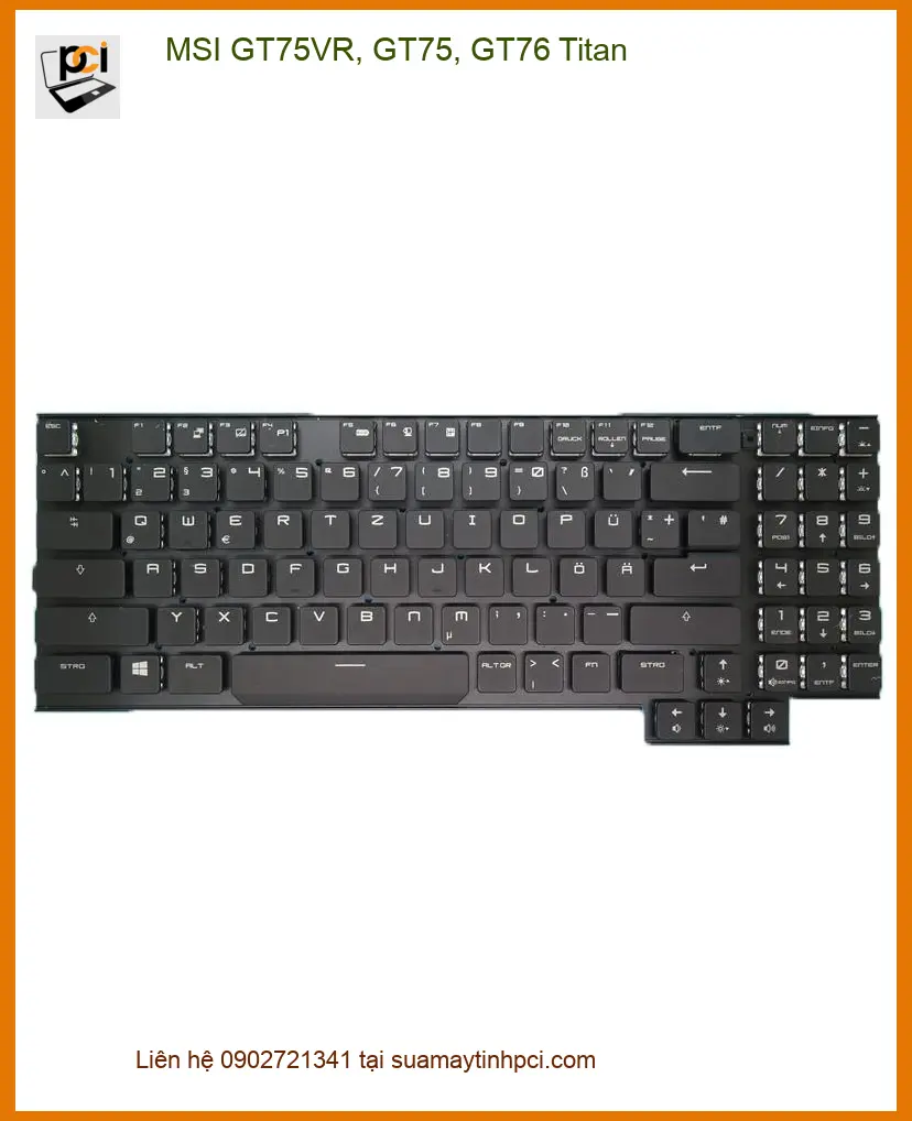 Thay Bàn phím Laptop MSI GT75VR, GT75, GT76 Titan - Sửa Nhanh Tại TPHCM | Giá Rẻ