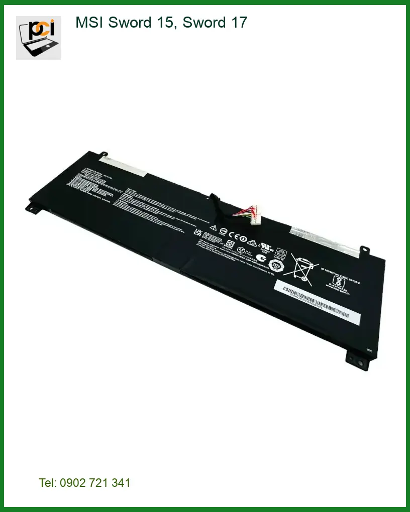 Pin Laptop MSI Sword 15/17 - Thay Nhanh, Giá Rẻ Tại TPHCM