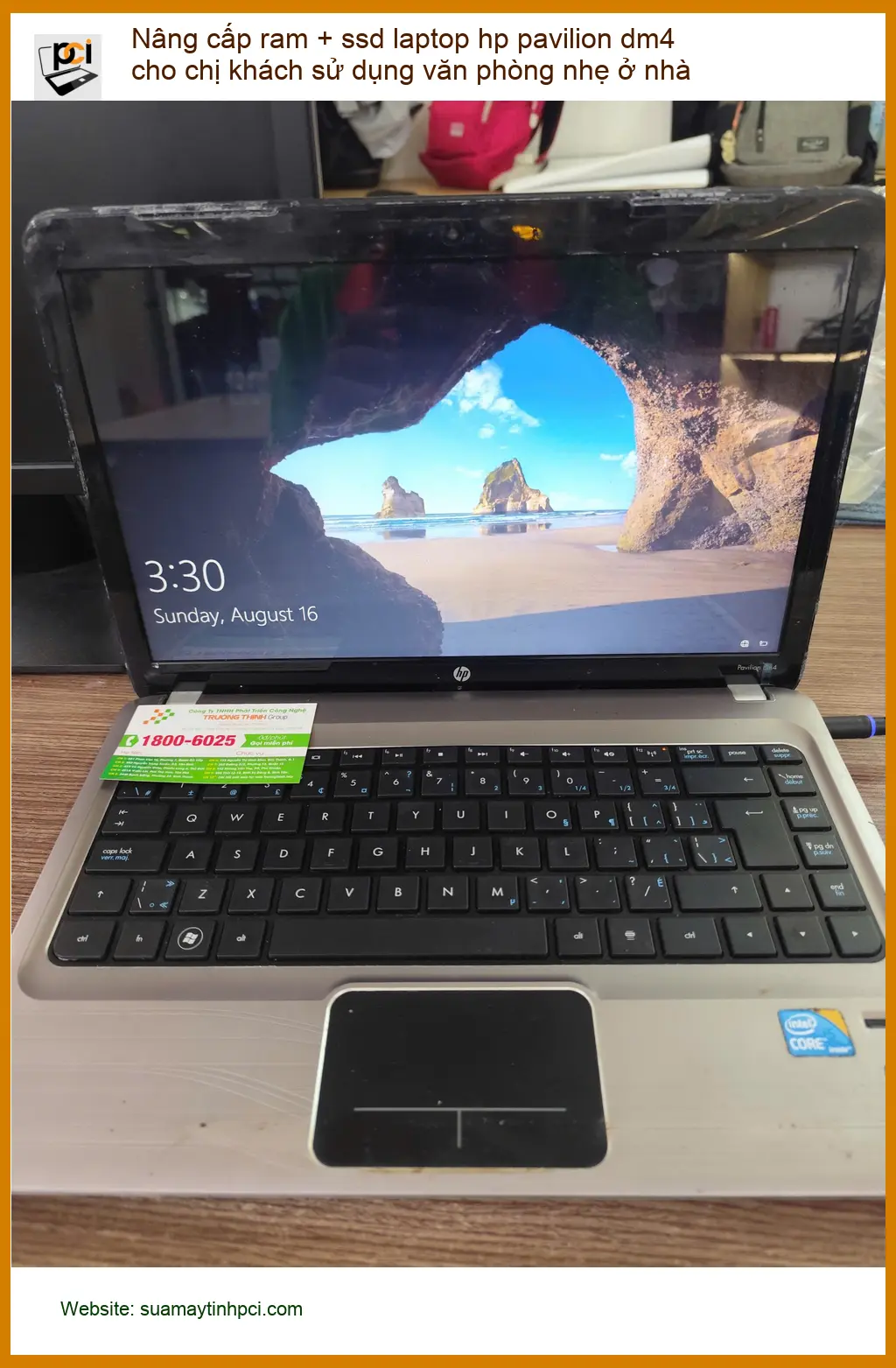 Chị Thục Anh nâng cấp RAM SSD laptop HP Pavilion dm4 tại nhà Phú Nhuận
