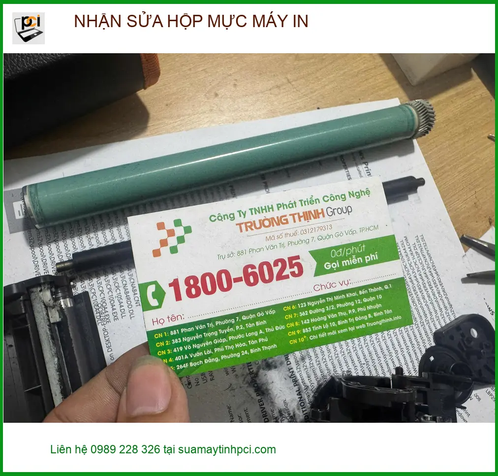Trung tâm Sửa Hộp Mực Máy In Quận Tân Bình Lấy Liền - Chị Thảo Khắc phục lỗi lem mực ảnh thực tế 2