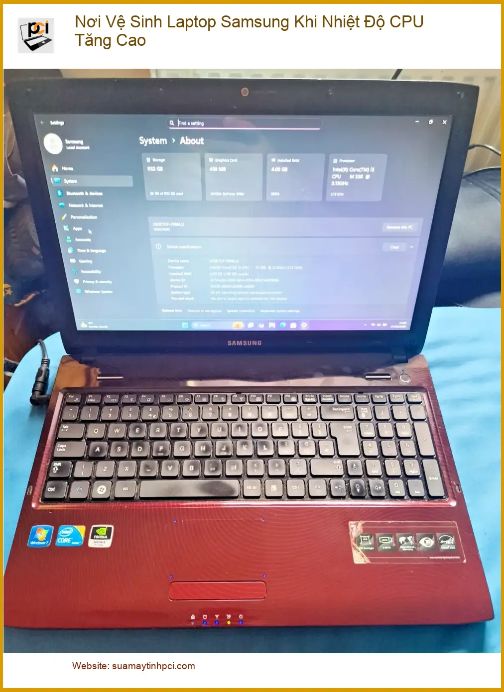 Vệ Sinh Laptop Nơi Samsung Khi Nhiệt Độ CPU Tăng Cao – Trung Tâm Hỗ Trợ Gần Đây