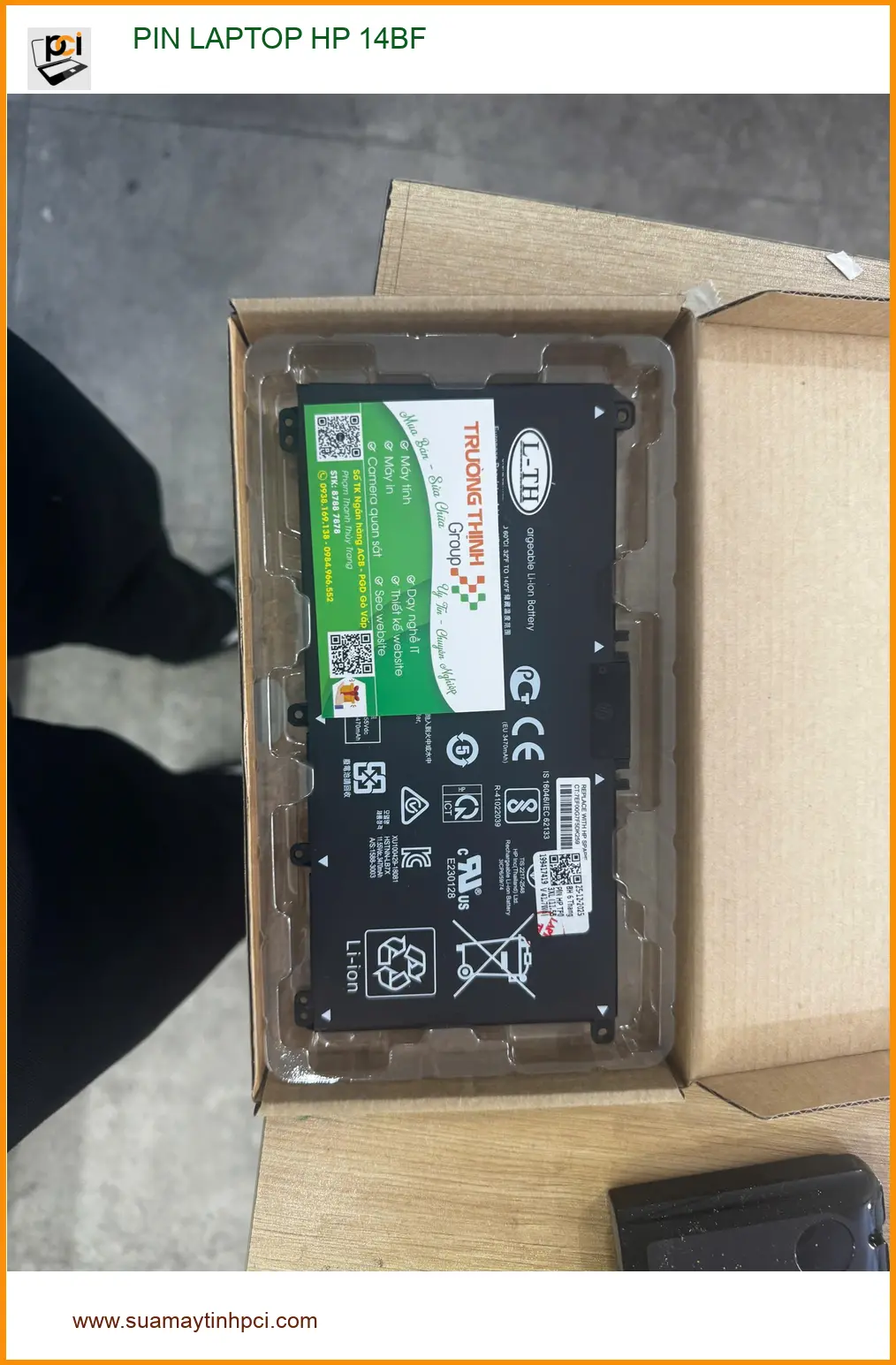 Cô Mai giáo viên tìm chỗ thay pin laptop HP 14BF Quận 10 lấy ngay
