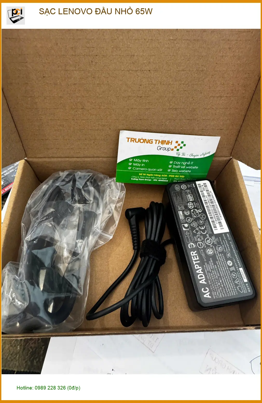 Chị Mai bị mất sạc Lenovo đầu nhỏ 65W Quận 10 cần tìm gấp