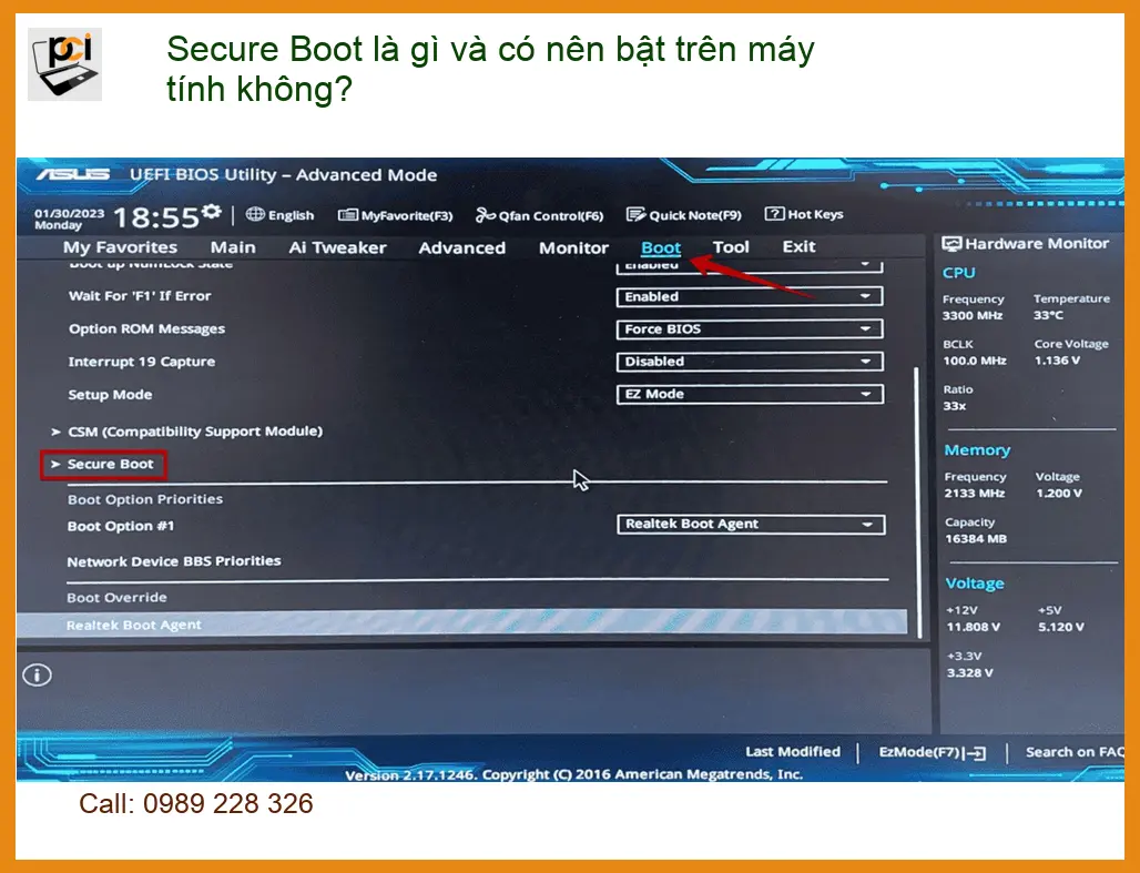 PC Secure Boot là gì, có nên bật không? – Tư vấn chuyên gia Sửa máy tính PCI