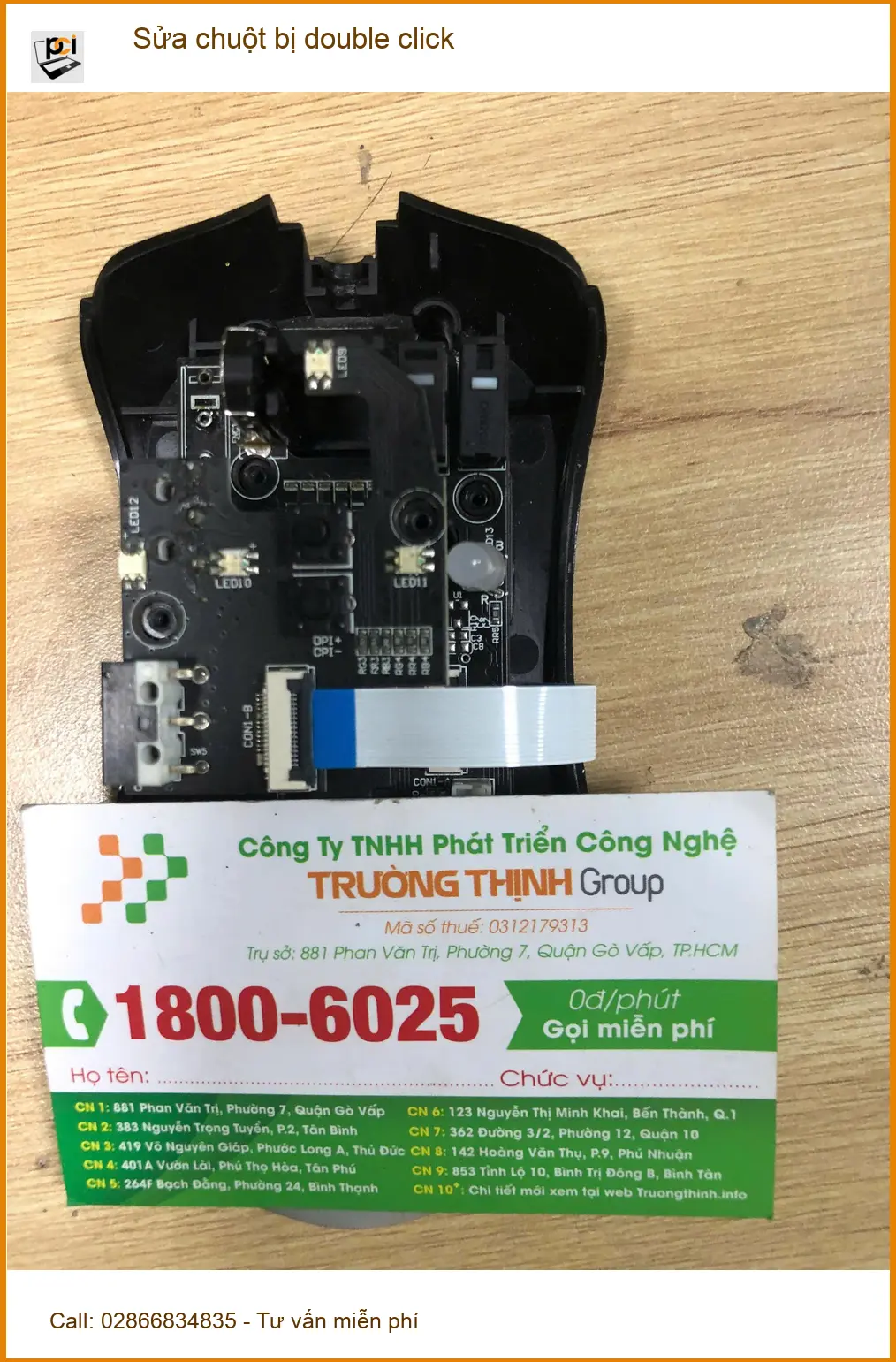 Trung tâm sửa chuột bị double click Quận Bình Tân lấy ngay - Anh Quang IT review ảnh thực tế 1