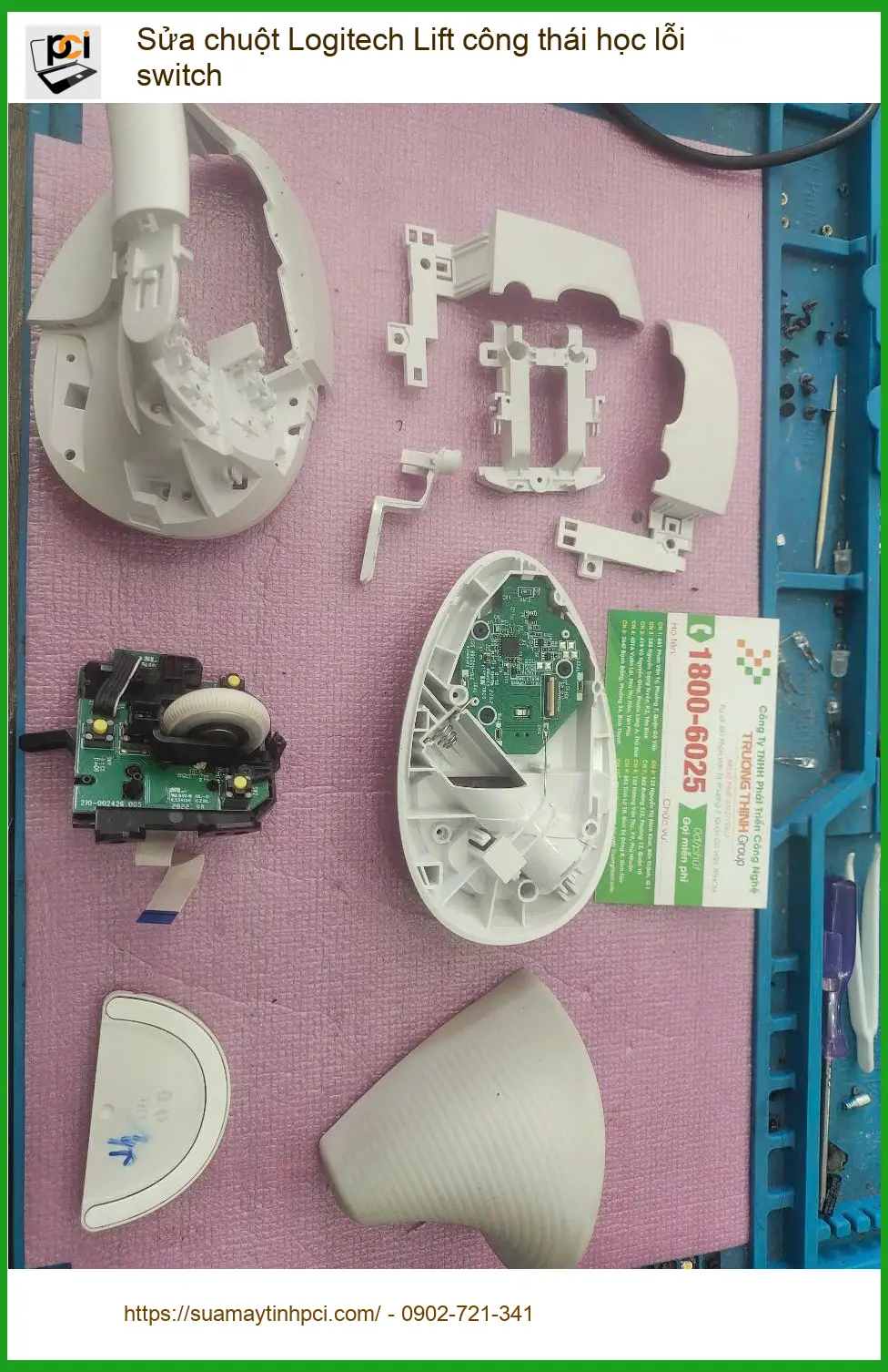 Chị Minh Thư kiến trúc sư tìm chỗ sửa chuột Logitech Lift lỗi switch Quận 7 lấy ngay ảnh thực tế 1